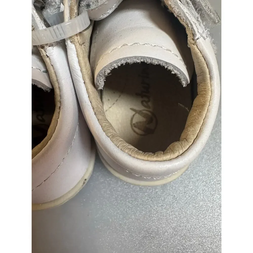 Naturino Cocoon VL White Leather Baby Shoes Size 2 US
